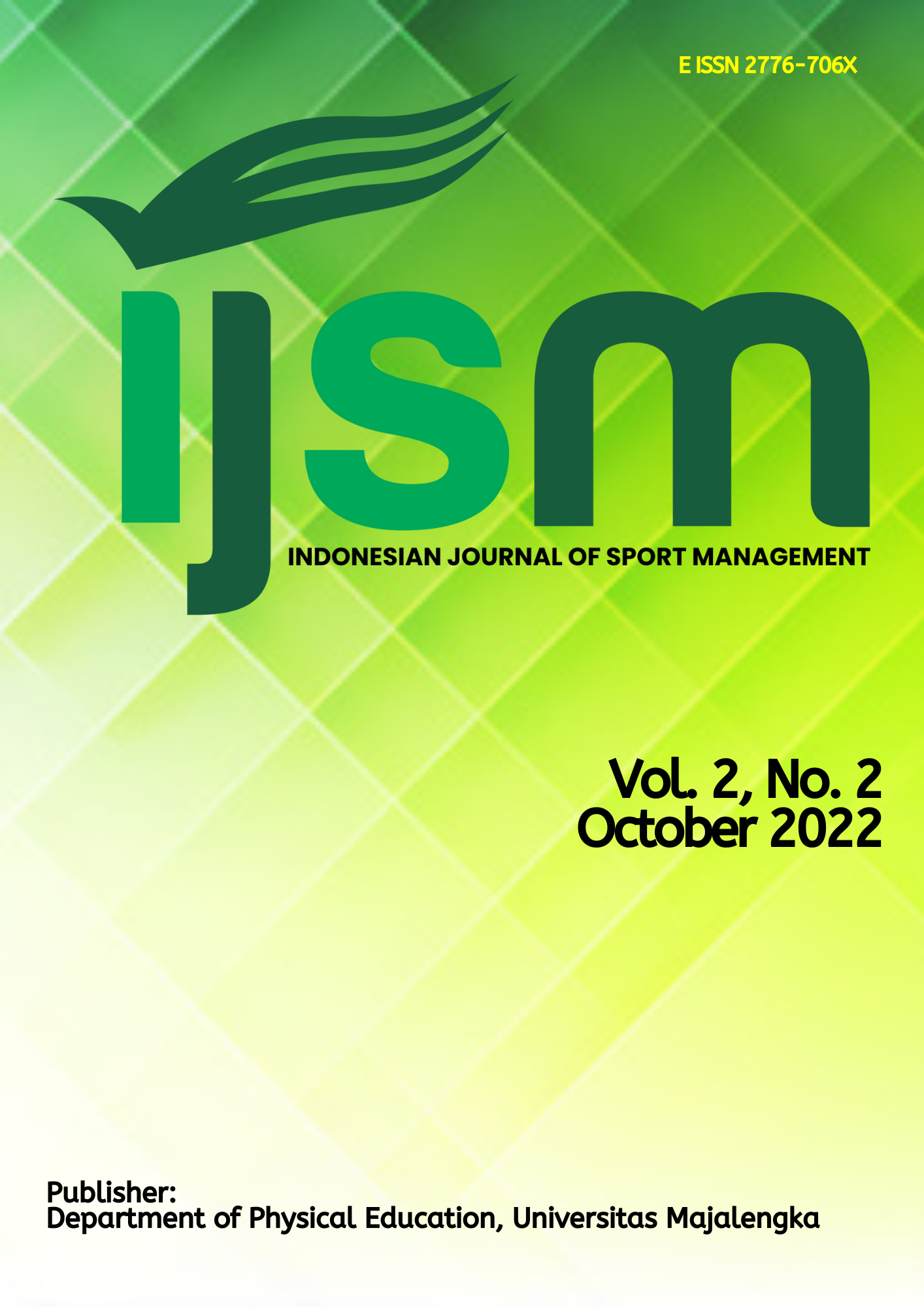 					View Vol. 2 No. 2 (2022): Indonesian Journal of Sport Management
				
